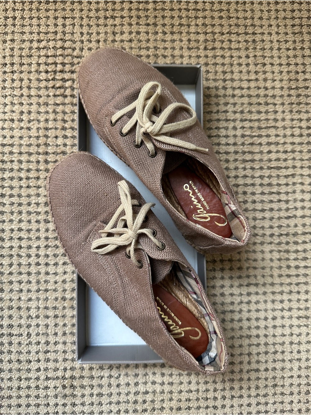 Casual Brown Espadrilles Lace-Up Shoes